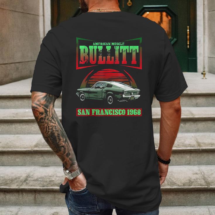 American Muscle Car Bullitt Mens Back Print T-shirt Gifts for Men