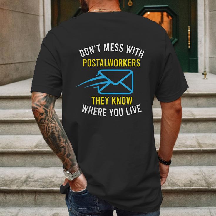 American Postal Worker Mailed It Mail Escort For Mailman Mens Back Print T-shirt Gifts for Men