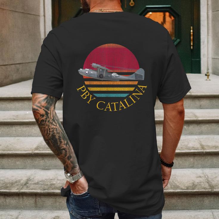 American Ww2 Planes Pby Catalina Flying Boat Seaplane Mens Back Print T-shirt Gifts for Men