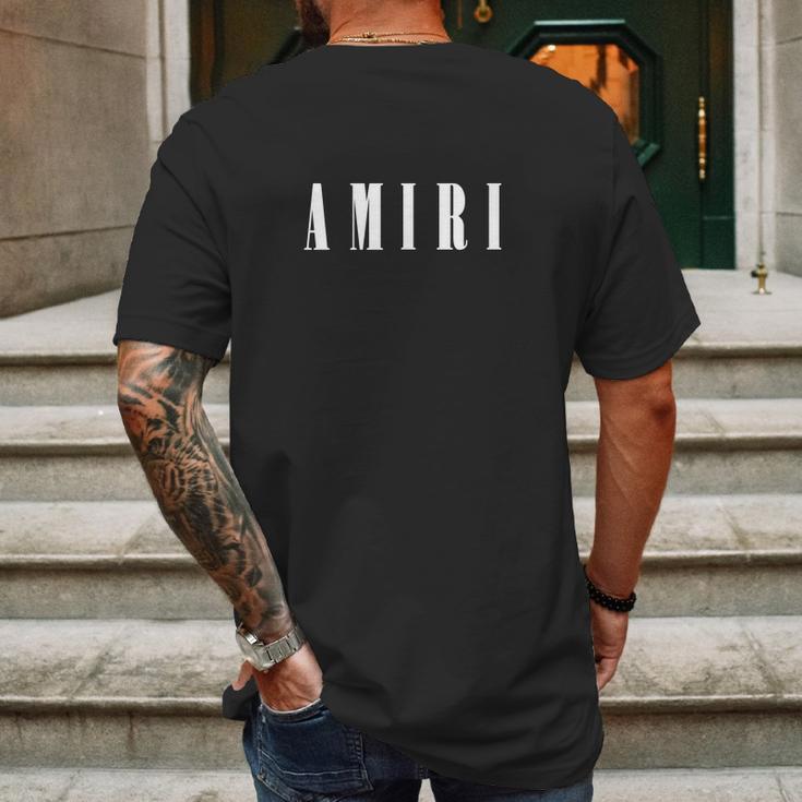 Amiri Mens Black Logo Print Mens Back Print T-shirt Gifts for Men