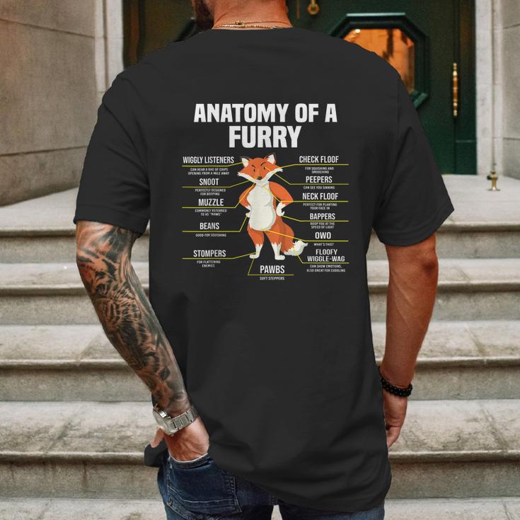 Anatomy Of A Furry Fandom Furries Cute Sweet Funny Mens Back Print T-shirt Gifts for Men