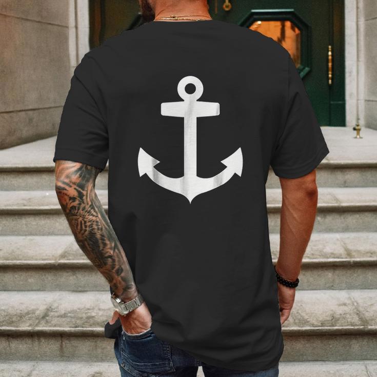 Anchor Logo Mens Back Print T-shirt Gifts for Men