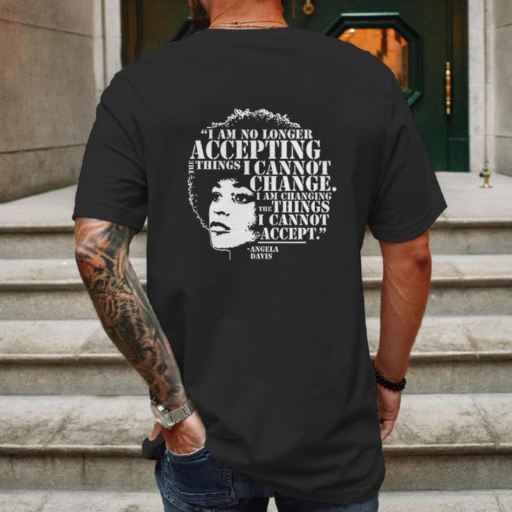 Angela Davis Inspirational Quote Mens Back Print T-shirt Gifts for Men