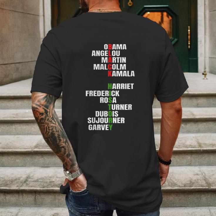 Angelou Inspirational Black History Month Gift African Mens Back Print T-shirt Gifts for Men