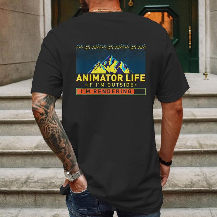 Animator Life Animation Visual Artist Rendering Graphic Art Mens Back Print T-shirt Gifts for Men