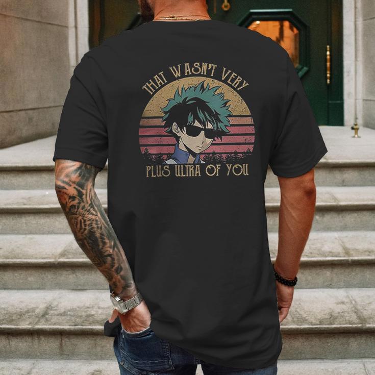 Anime Izuku Midoriya That Wasnt Very Plus Ultra Of You My Hero Academia Mens Back Print T-shirt Gifts for Men