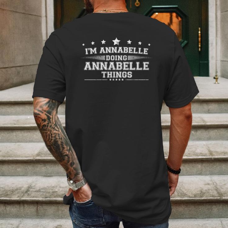 Im Annabelle Doing Annabelle Things Mens Back Print T-shirt Gifts for Men