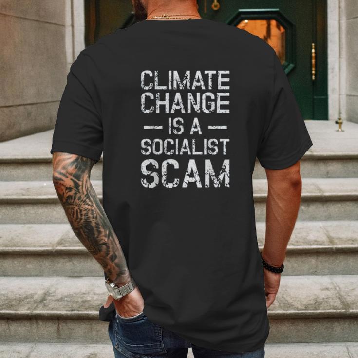 Anti Climate Change Anti Socialism Climate Change Mens Back Print T-shirt Gifts for Men