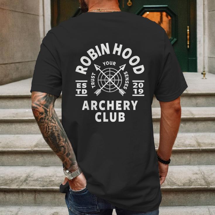 Archery Club Apparel & Clothing Robin Hood Archery Mens Back Print T-shirt Gifts for Men