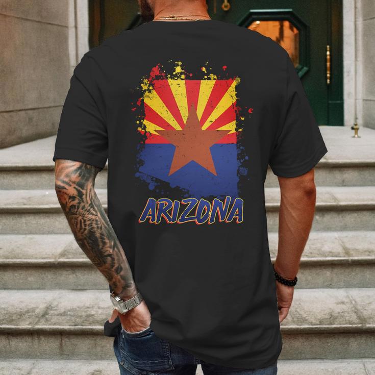 Arizona State Star Flag Mens Back Print T-shirt Gifts for Men