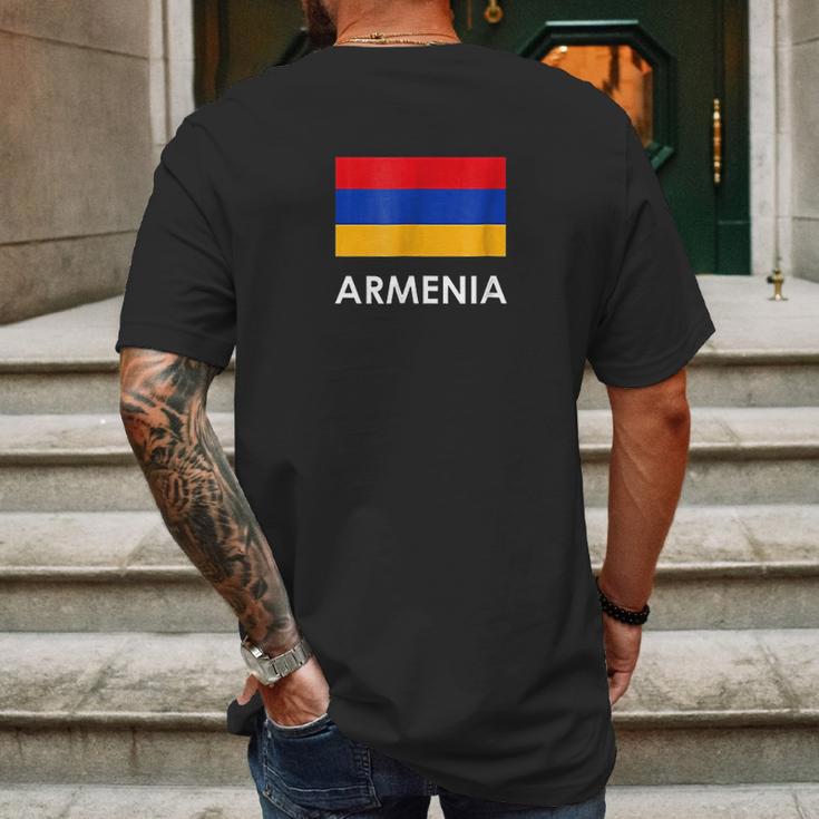 Armenia Flag For Armenians Loving Americans Mens Back Print T-shirt Gifts for Men