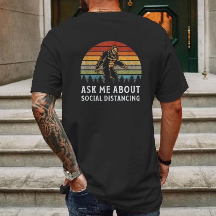 Ask Me About Social Distancing Mens Back Print T-shirt Gifts for Men