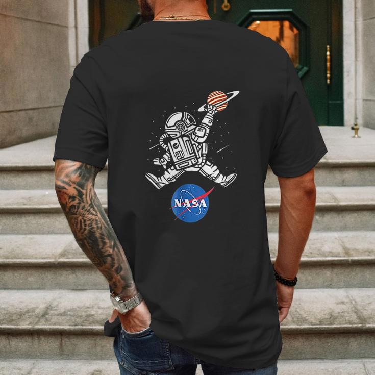 Astronaut Basketball Nasa Mens Back Print T-shirt Gifts for Men