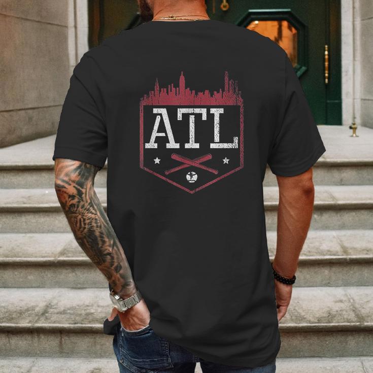 Atlanta Baseball Atl Vintage Georgia Brave Gift Mens Back Print T-shirt Gifts for Men