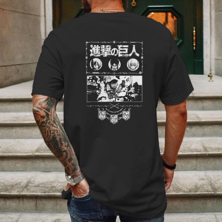 Attack On Titan Ornate Collage Mens Back Print T-shirt Gifts for Men