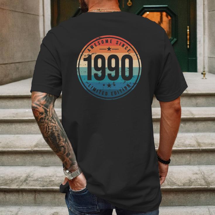 Awesome Since 1990 - 32 Years Old 32Nd Birthday Gift Mens Back Print T-shirt Gifts for Men