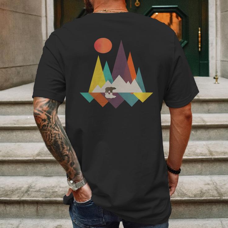 Awesome-Geometric-Outdoor-Mountain Mens Back Print T-shirt Gifts for Men