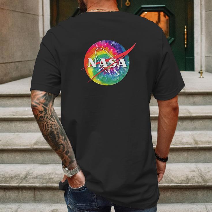 Awesome Tie Dye Nasa Logo Mens Back Print T-shirt Gifts for Men