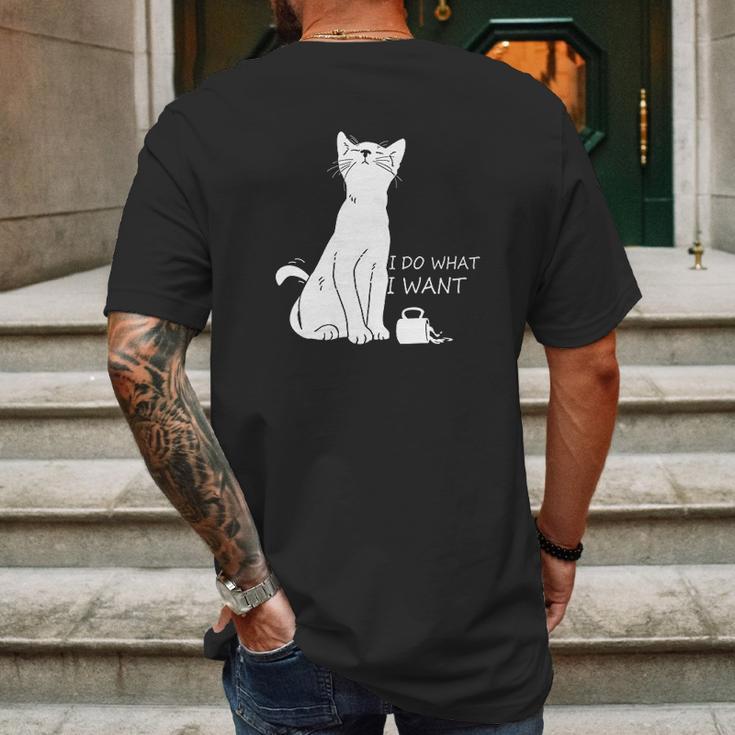 Hisayhe Funny Cat Do What I Want Cat Personality Graphic Mens Back Print T-shirt Gifts for Men