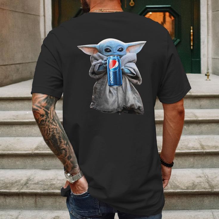 Baby Yoda Drink Pepsi Sweater Mens Back Print T-shirt Gifts for Men