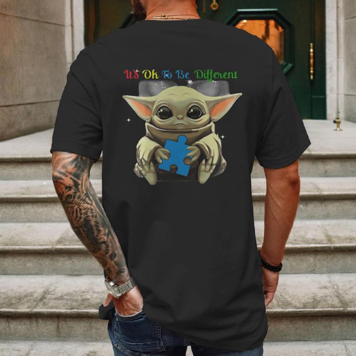 Baby Yoda It’S Ok To Be Different Mens Back Print T-shirt Gifts for Men