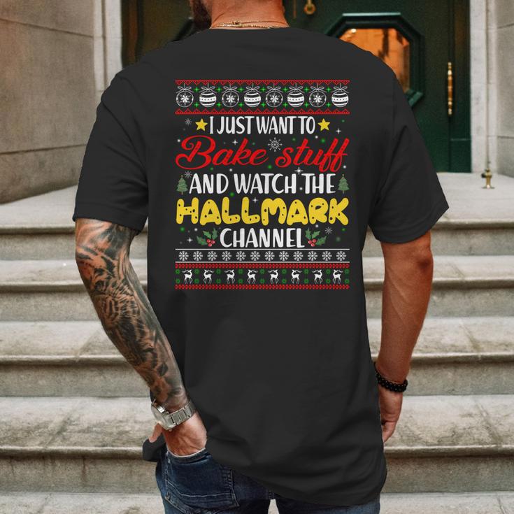 Bake Stuff And Watch The Hallmark Channel Mens Back Print T-shirt Gifts for Men