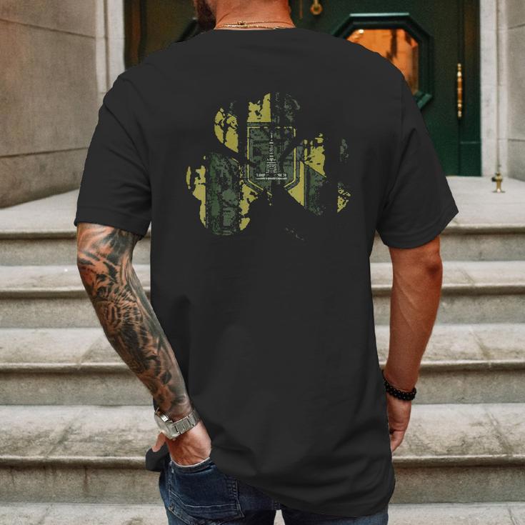 Baltimore Maryland Flag Irish Shamrock St Patricks Day Mens Back Print T-shirt Gifts for Men