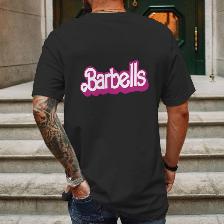 Barbell Barbie Mens Back Print T-shirt Gifts for Men