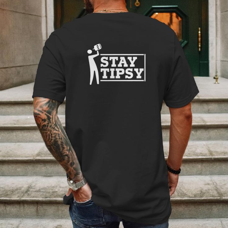 Bartender Shirt Stay TipsyShirt Mens Back Print T-shirt Gifts for Men