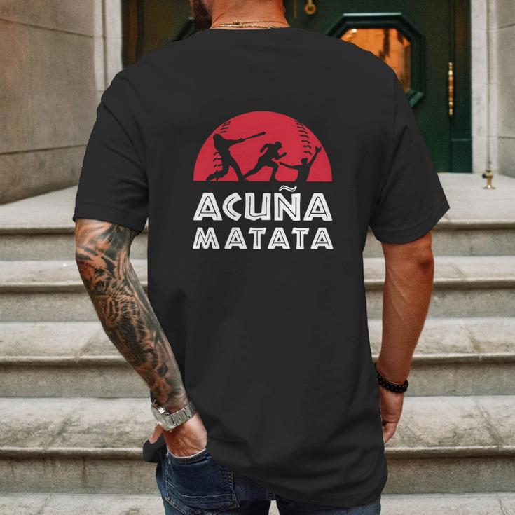 Baseball Acuna Matata Mens Back Print T-shirt Gifts for Men