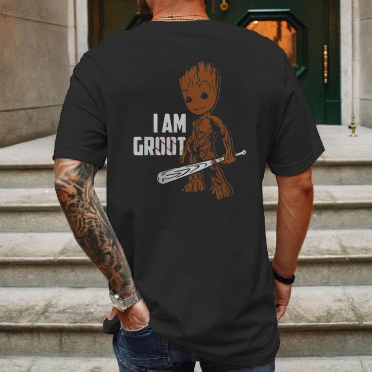 Baseball I Am Groot Mens Back Print T-shirt Gifts for Men