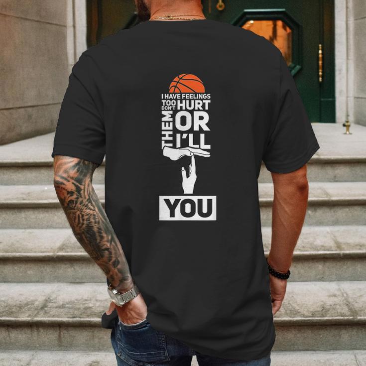 Basketball Referee Gift - Funny Hoops Ref Mens Back Print T-shirt Gifts for Men