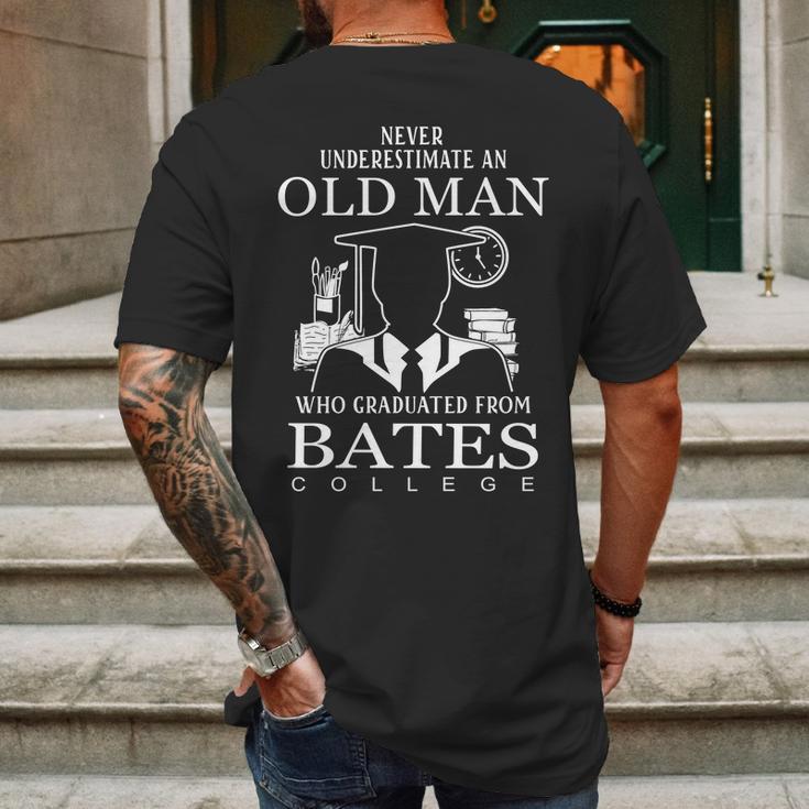 Bates College Mens Back Print T-shirt Gifts for Men