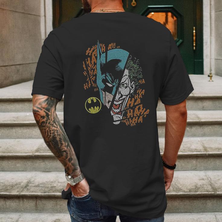 Batman Vs The Joker Split Mens Back Print T-shirt Gifts for Men