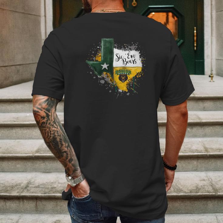 Baylor Bears Color Drop State Map Apparel Mens Back Print T-shirt Gifts for Men