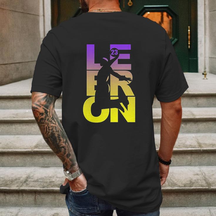 Beach Open Lebron 23 Los Angeles La Basketball Sports Fan Mens Back Print T-shirt Gifts for Men