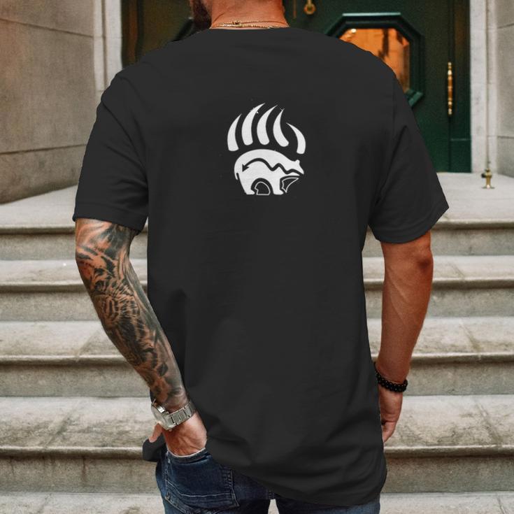 Bear Paw Native American Spirit Animal Totem Mens Back Print T-shirt Gifts for Men