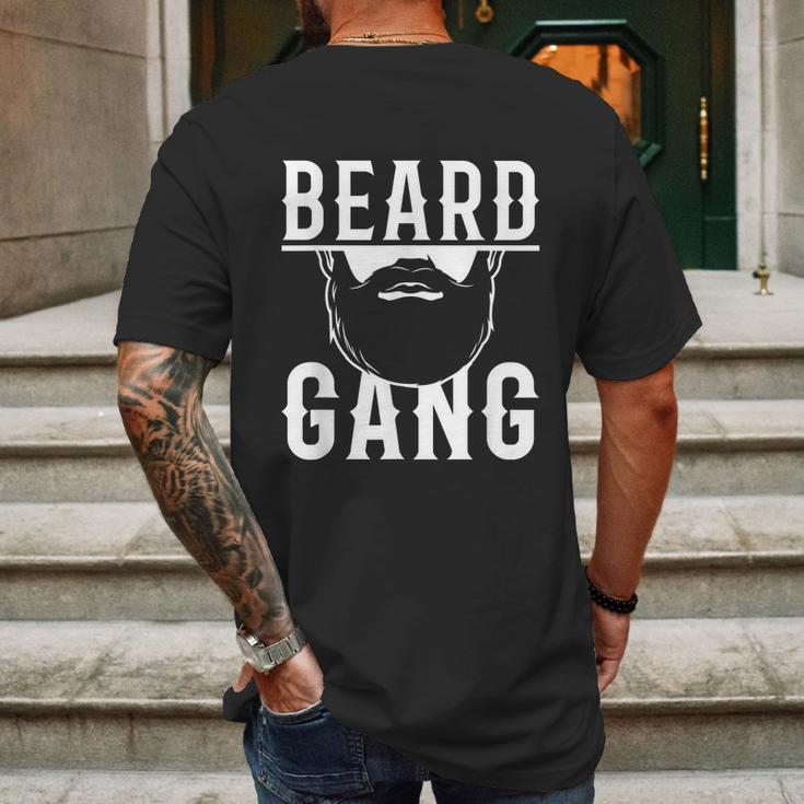 Mens Beard Gang Funny Bearded Man Male Facial Hair Mens Back Print T-shirt Gifts for Men