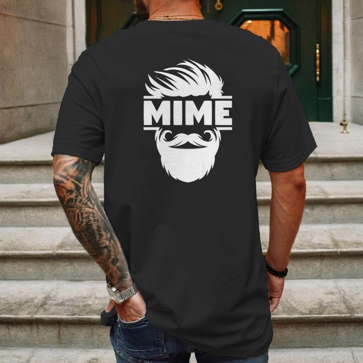 Bearded Mime Mens Back Print T-shirt Gifts for Men