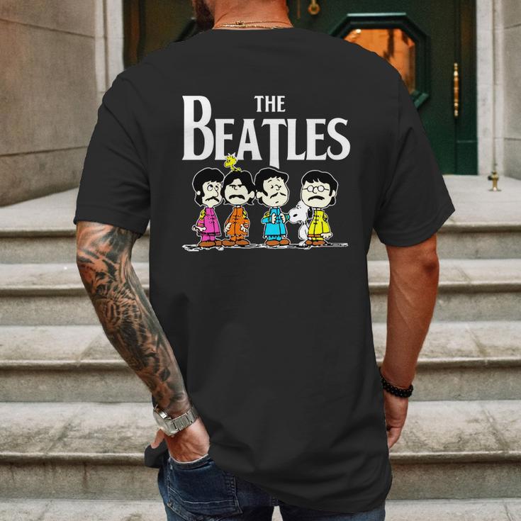 The Beatles And Snoopy Mens Back Print T-shirt Gifts for Men