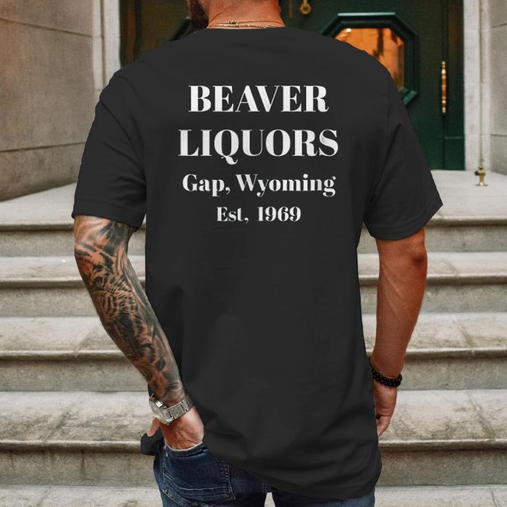 Beaver Liquors Funny Party And Drinking Mens Back Print T-shirt Gifts for Men