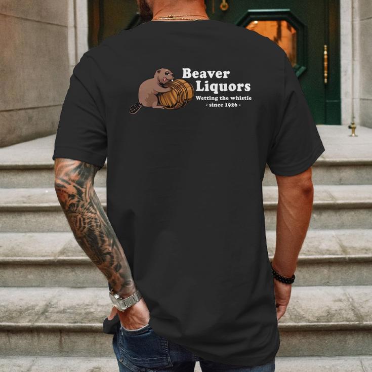 Beaver Liquors Wetting The Whistle Since 1926 Mens Back Print T-shirt Gifts for Men