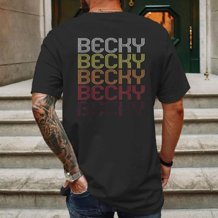 Becky Vintage Style Mens Back Print T-shirt Gifts for Men