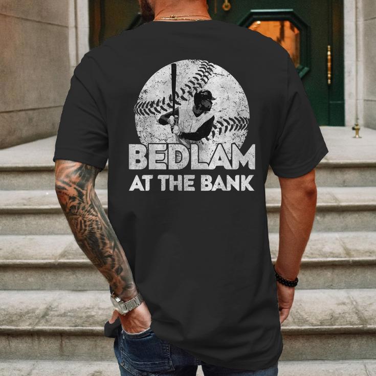 Bedlam At The Bank Philadelphia Baseball Mens Back Print T-shirt Gifts for Men