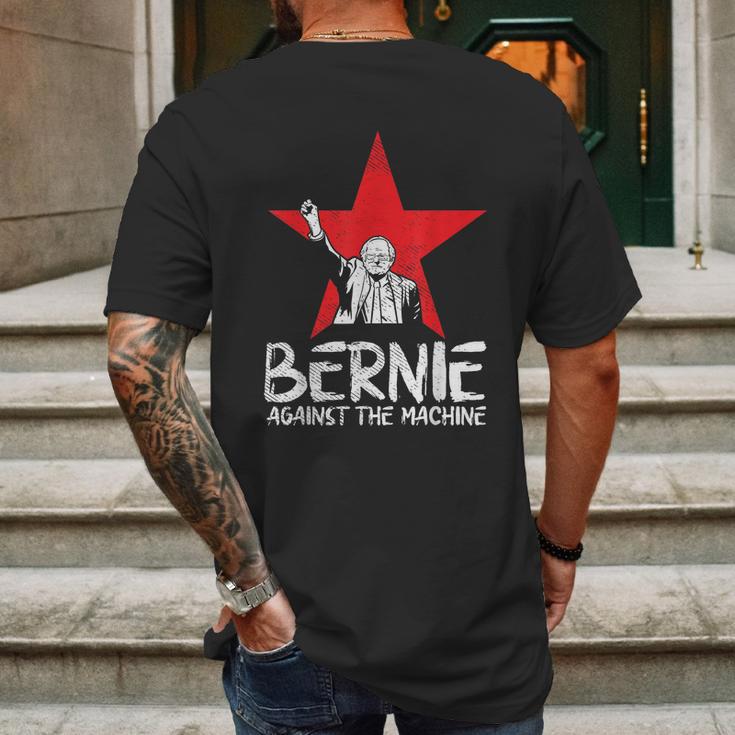 Bernie Sanders Against The Machine Red Star 2020 President Mens Back Print T-shirt Gifts for Men