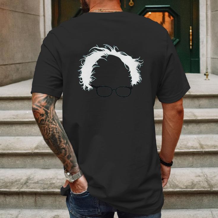 Bernie Sanders Hair And Glasses Mens Back Print T-shirt Gifts for Men