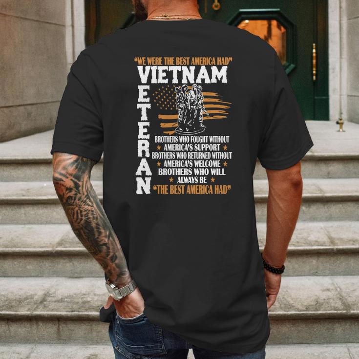 We Were The Best America Vietnam Veteran Mens Back Print T-shirt Gifts for Men