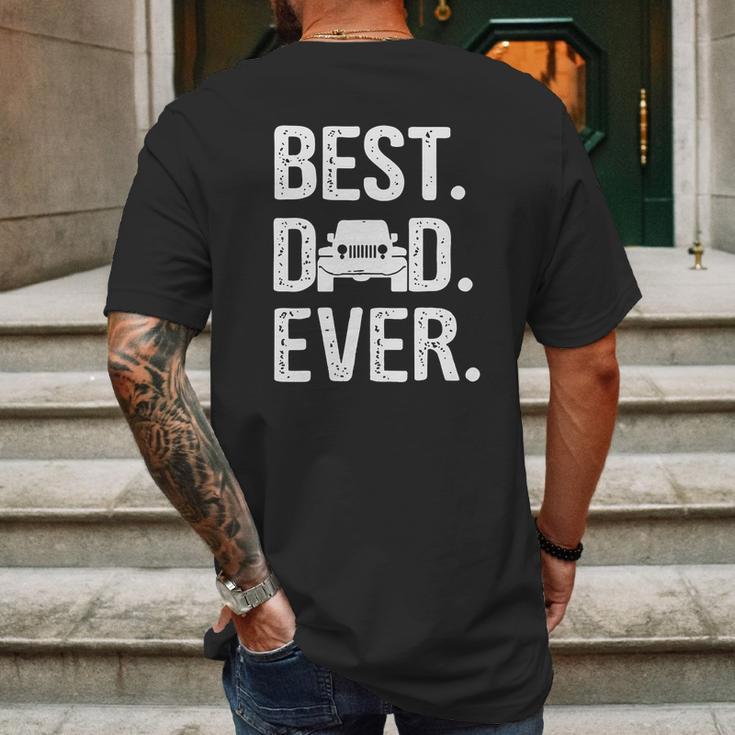 Best Dad Jeep Ever Mens Back Print T-shirt Gifts for Men