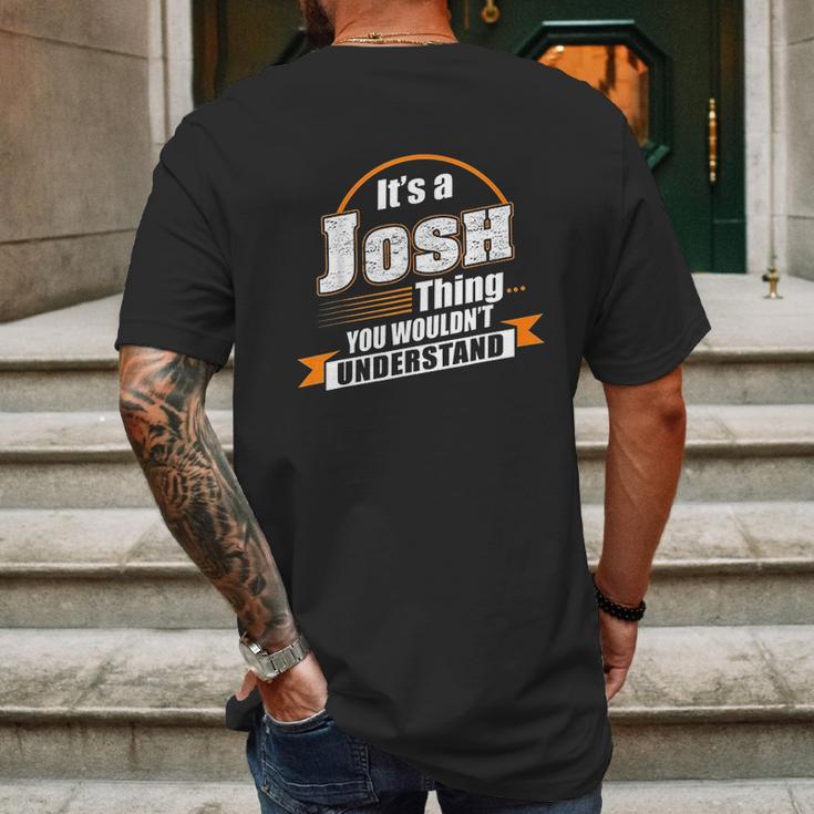 Best Gift For Josh Mens Back Print T-shirt Gifts for Men