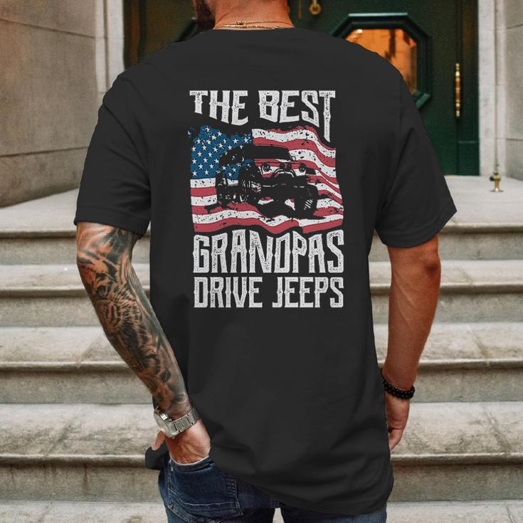 Best Grandpa Drivie Jeep Vintage New Design Mens Back Print T-shirt Gifts for Men